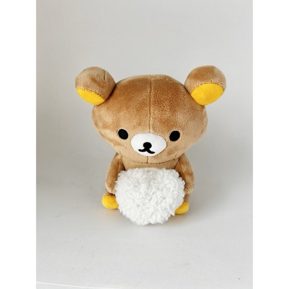 Rilakkuma Bear Stuffed Plush With Heart Cloud 6.5" Toy - Picture 1 of 9
